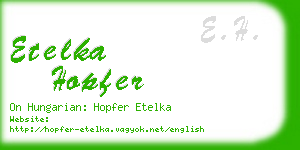etelka hopfer business card